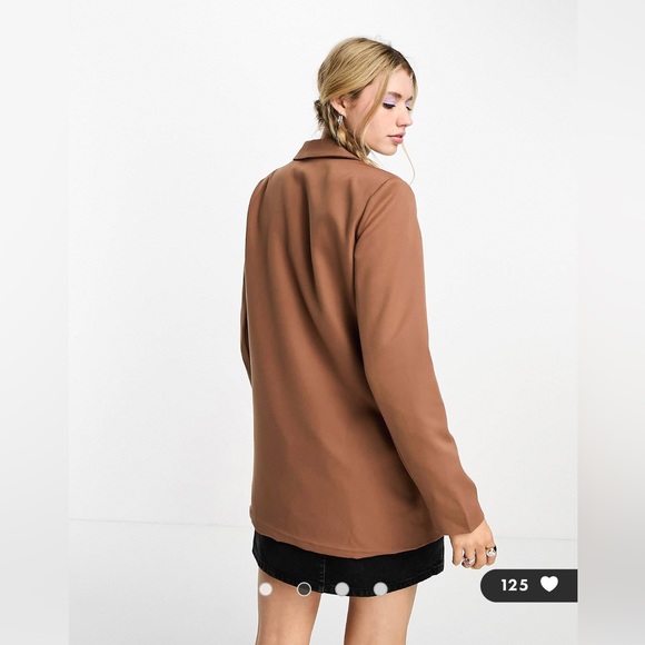 Heartbreak single breasted blazer in camel - Picture 2 of 4